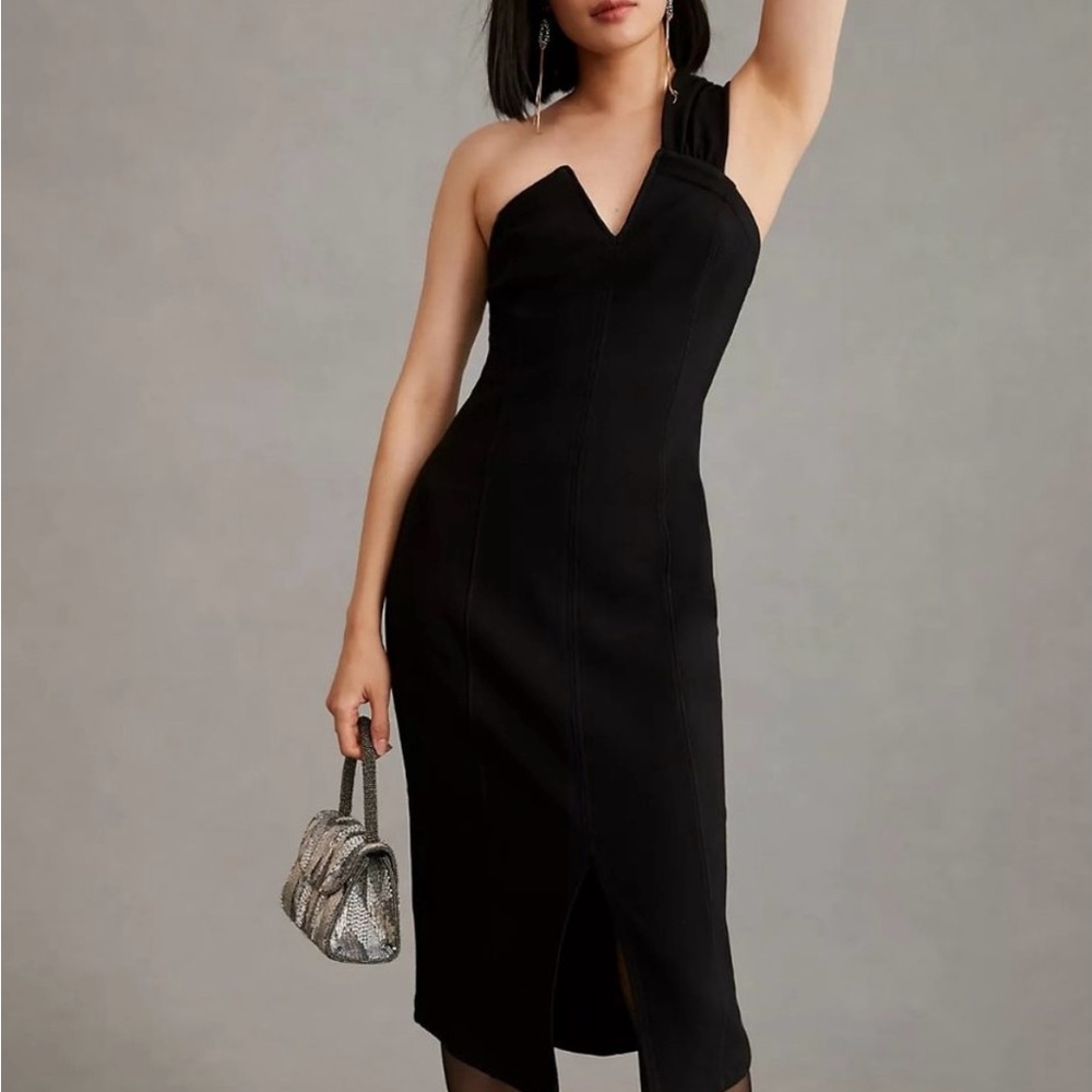 Anthropologie Maeve Slim One Shoulder Dress